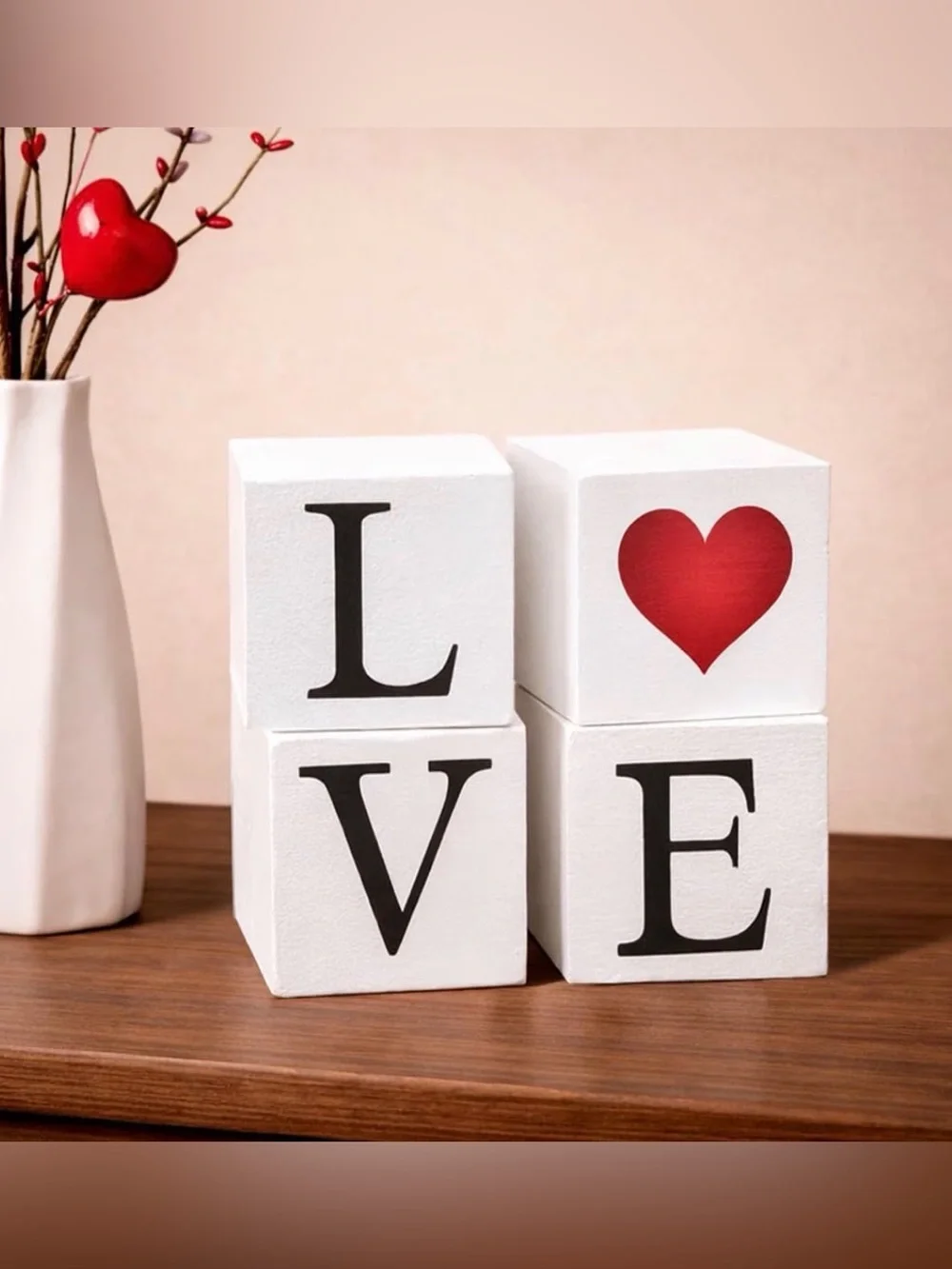 Reversible Wooden Block Decor -